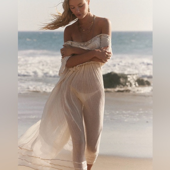 Semi sheer baby blue cold shoulder mini dress - Picture 5 of 11